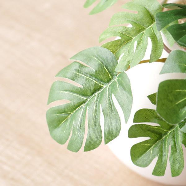 人工観葉植物 モンステラ 19cm フェイクグリーン 造花 光触媒 （ ミニ