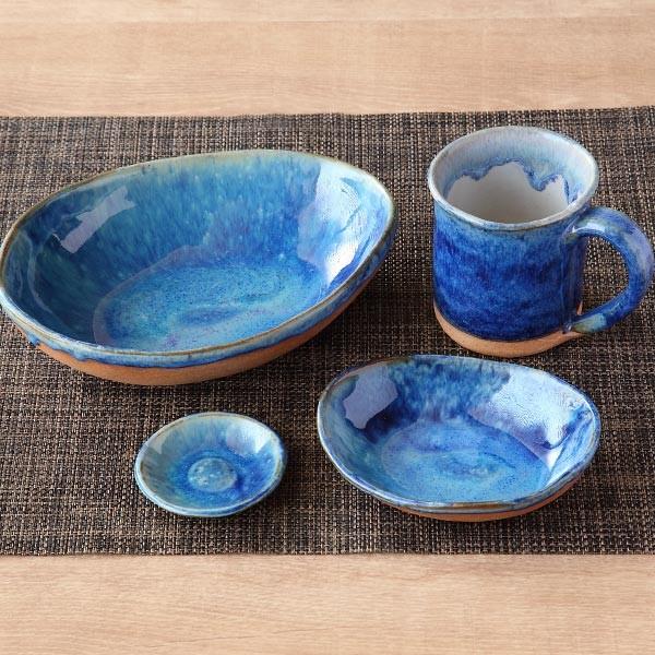 ボウル L 22cm IBUKI 瑠璃結晶 皿 食器 洋食器 陶器 日本製 （ 大鉢 深