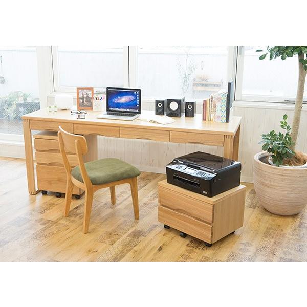 ワークデスク 学習机 幅180cm×奥行59cm タモデスク 引き出し付 （ 机