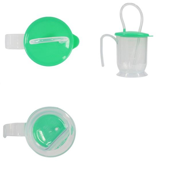 コップ 280ml 介護 ハンドル付 ストローコップ シニアベーシック （ 食器 カップ ストロー 介護用 飲みやすい 自助食器 シリコンストロー ） | ブランド登録なし | 01