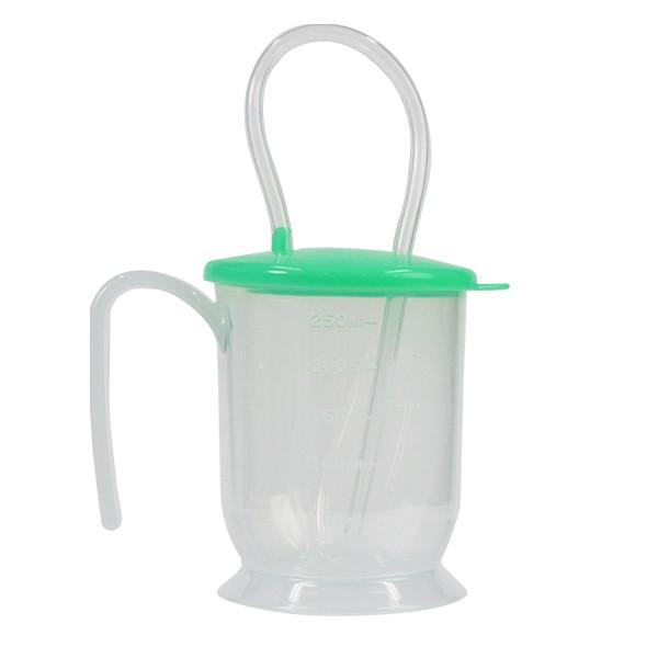 コップ 280ml 介護 ハンドル付 ストローコップ シニアベーシック （ 食器 カップ ストロー 介護用 飲みやすい 自助食器 シリコンストロー ） | ブランド登録なし | 12
