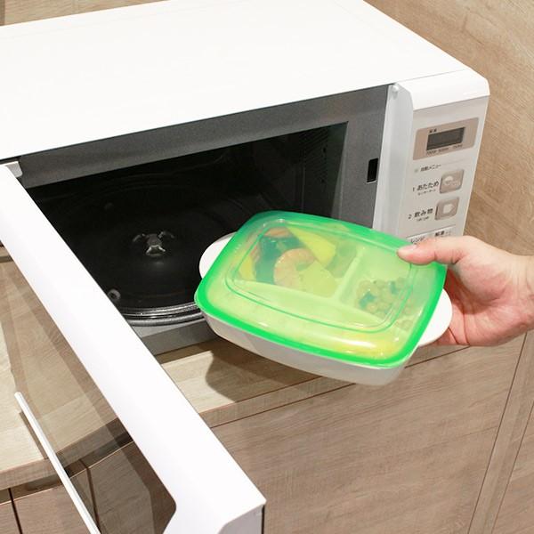 ランチプレート プラスチック 食器 フタ付きランチプレート 深め 角型 プレート 仕切り付き シニアベーシック （ 電子レンジ対応 食洗機対応 弁当箱 家弁 ） | ブランド登録なし | 03