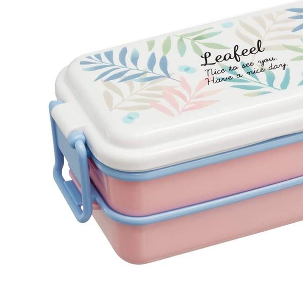 お弁当箱 2段 ふわっと ホーロー風 リーフィール 660ml ランチボックス