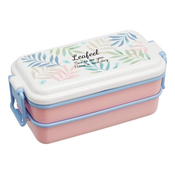 お弁当箱 2段 ふわっと ホーロー風 リーフィール 660ml ランチボックス