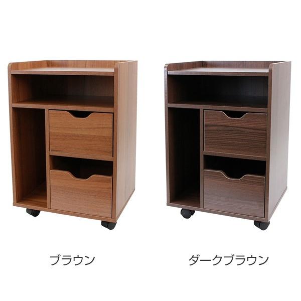 テーブル下ワゴン 幅38cm 木製 ワゴン キャスター付き ラック 収納
