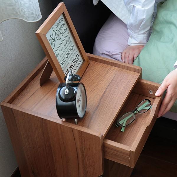 サイドテーブル 幅30cm 木製 ベッドサイド ソファサイド ワゴン