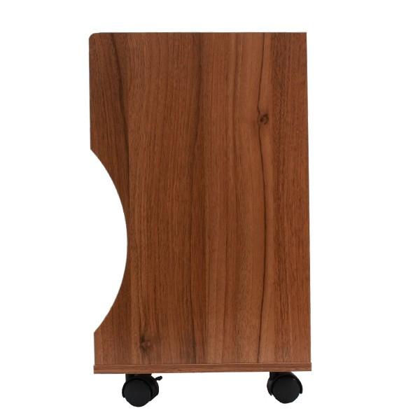 可動式ベッドサイドテーブル　木製＆ラタン　ダークブラウン 329506-3.jpg