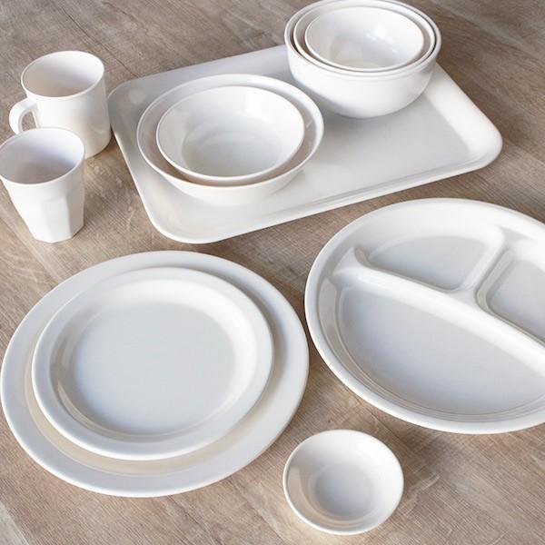 ボウル 13cm プラスチック 軽量 お椀 皿 食器 洋食器 （ お茶碗 白い