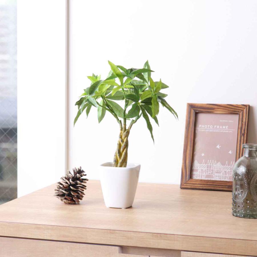 人工観葉植物 パキラ 27cm 観葉植物 造花 光触媒 （ ミニ 卓上 フェイクグリーン 人工植物 フェイク アートグリーン 触媒加工 ）（Yahoo!・お弁当グッズのカラフルボックス）