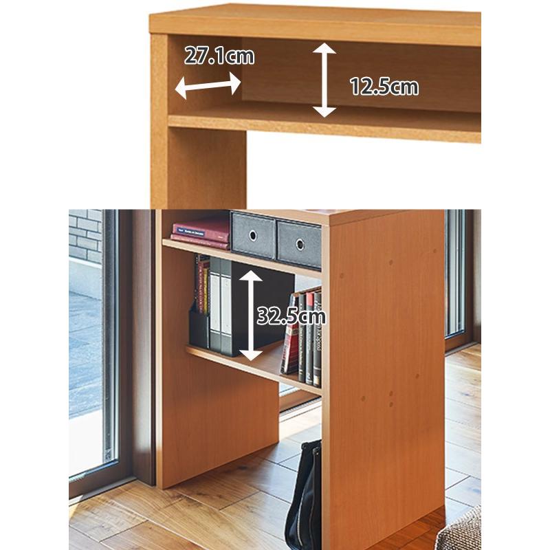 サイズオーダー 収納コンソール カウンターデスク 奥行30cm 幅60〜90cm （ コンソール デスク オーダー 机 ワークデスク サイズオーダー家具 ） | ブランド登録なし | 08