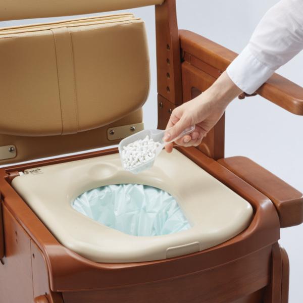 ポータブルトイレ コンパクト 暖房便座 自動ラップ キャスター付