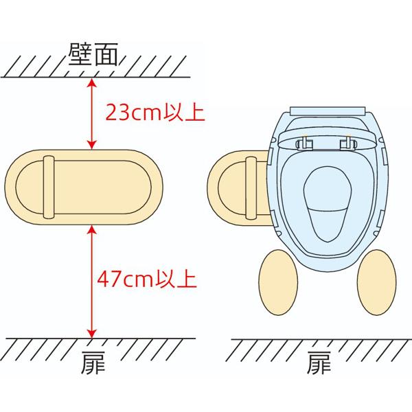 リフォームトイレ 和式トイレ用 暖房便座 補高スペーサー 8cm 段差なし 工事不要 据置式 サニタリエース SD 介護用品 （ 洋式便座 方向転換 簡易 設置 介護 ）｜colorfulbox｜08