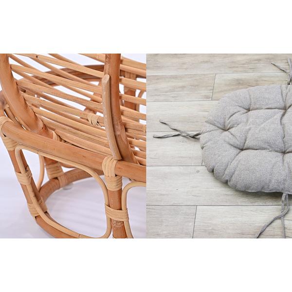 籐 ペットソファ クッション付 ラタン製 幅69cm （ ソファ