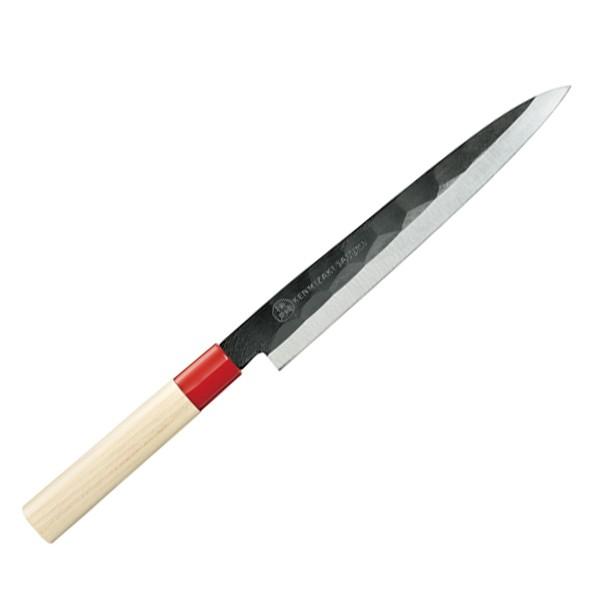 正本　柳刃包丁　未使用 下村工業 柳刃包丁 21cm 検見崎聡美 黒打柳刃210 KZ-108 日本製