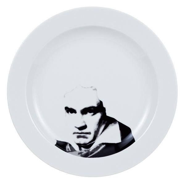 プレート 24cm フェイスデッシュ モノクロ 皿 食器 洋食器 陶器 日本製