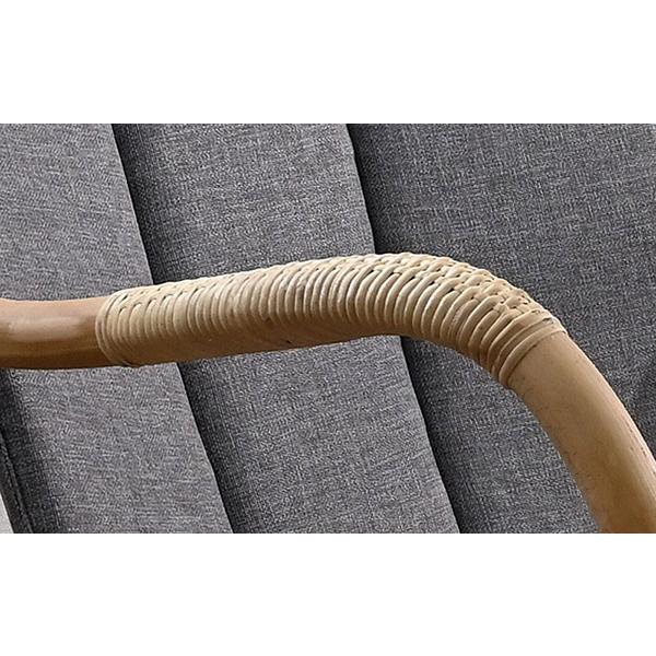 極美品！高級ラタン製 花柄クッション ロッキングチェア クラシックラタン調ロッキングチェア | 快適性と安定感を両立した人間