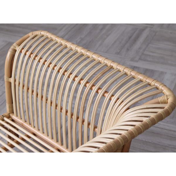 籐 コーナーソファ クッション付 ラタン製 Breeze 幅89cm （ ソファ