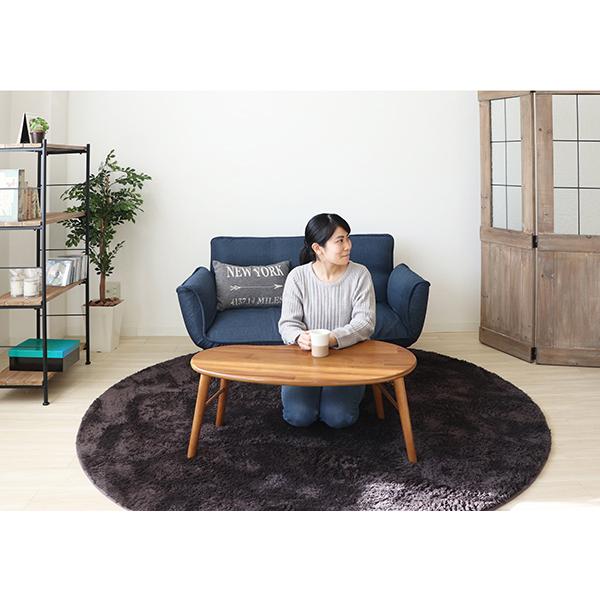 センターテーブル 幅85cm 豆型 折れ脚 テーブル ローテーブル 木製