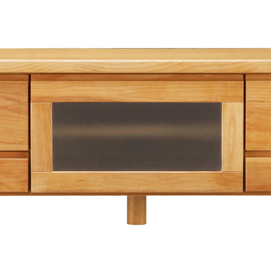 吉桂 テレビ台 幅110.5cm ローボード アルダー材前板 Pluma （ 開梱