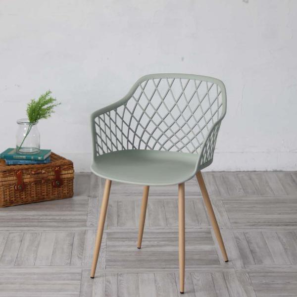 アームチェア スチール脚 メッシュバックチェア リプロダクツ風 座面高