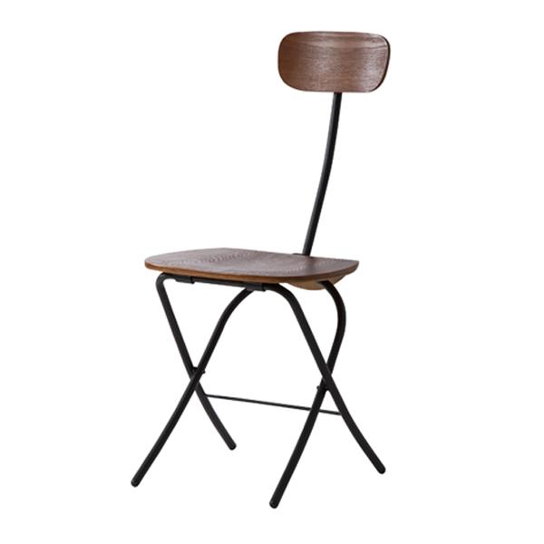 チェア 2脚セット 折りたたみ 座面高45.5cm 折りたたみチェア