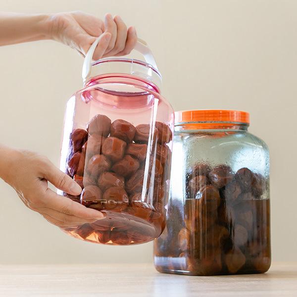 漬物容器 4 2l 熱湯消毒対応 梅干し瓶 2kg用 丸型 プラスチック製 梅干しびん つけもの容器 漬け物容器 手作り 保存容器 梅干し 漬物 つけもの お弁当グッズのカラフルボックス 通販 Yahoo ショッピング