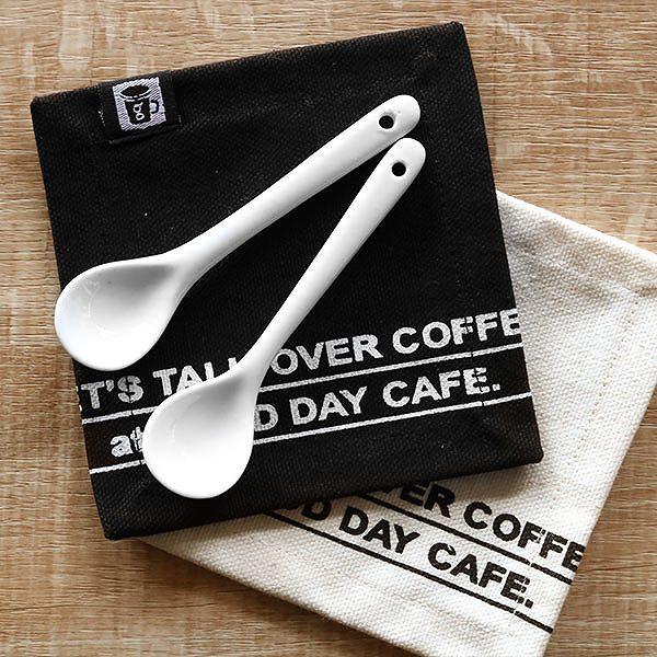 マグカップ＆スプーン 2個セット 250ml フタ付き good day cafe smile