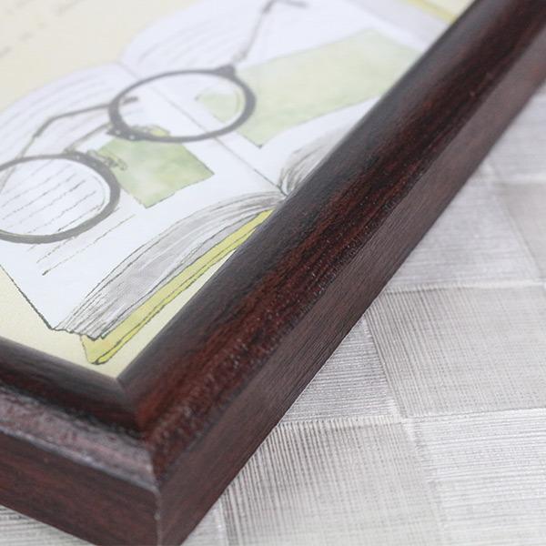 フォトフレーム L判 多面 4枚 木製風 壁掛け 卓上 写真立て BRUN