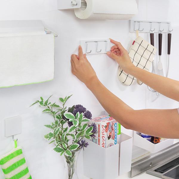 ふきんかけ 壁付け 折りたたみ 吸着 貼ってはがせる 2枚干し 渡し干し ふきんハンガー Haru 布巾掛け ふきん掛け 布巾スタンド タオル掛け お弁当グッズのカラフルボックス 通販 Yahoo ショッピング