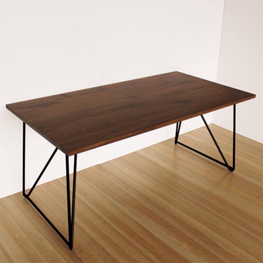 ダイニングテーブル 幅160cm ウォールナット ワイヤー脚タイプ 天然木