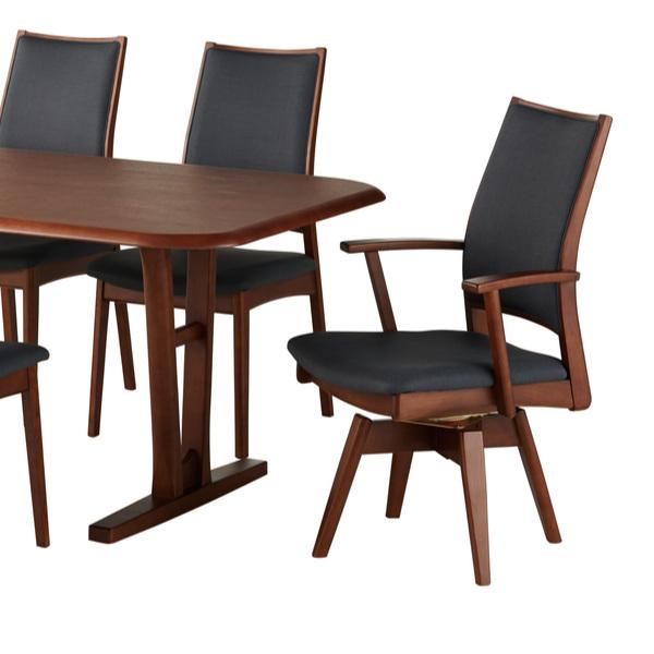 回転椅子 ダイニングチェア アームチェア 木製 ウッド チェア 椅子 イス 楽天市場】ダイニングチェア 回転チェア 無垢 ウォールナット