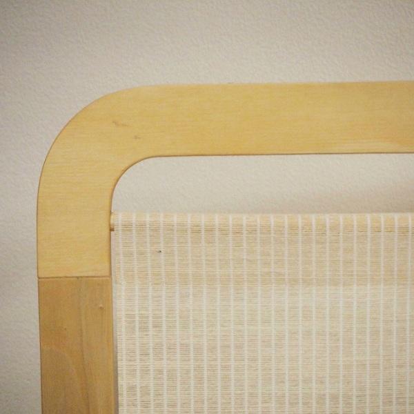 パーテーション 3連 衝立 スマホ型 すだれ 麻 天然木 日本製 （ パーティション 目隠し ついたて 仕切り 和風 木製 ） 3連