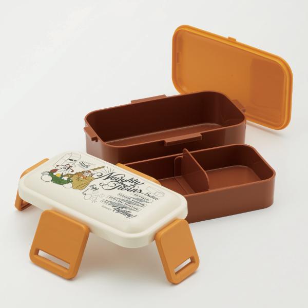 お弁当箱 2段 ふわっと弁当箱 4点ロック チップとデール クッキング