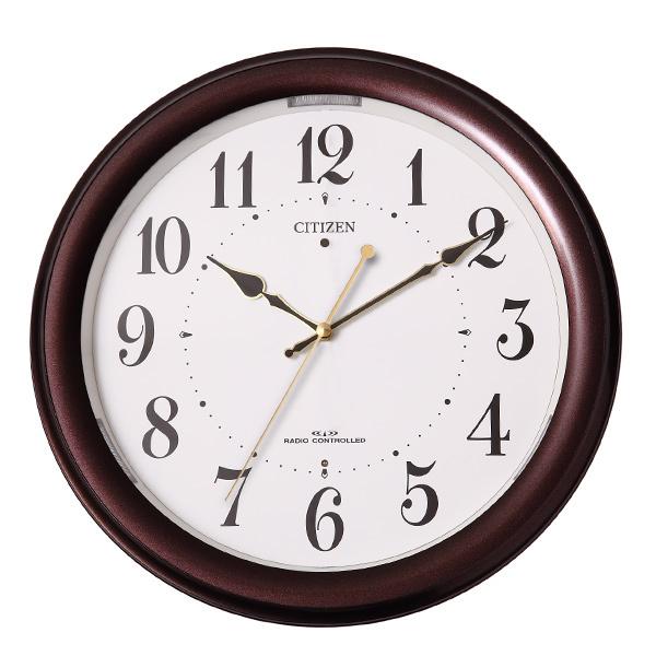 掛け時計 電波時計 シチズン CITIZEN 夜間自動点灯機能付き （ 壁掛け