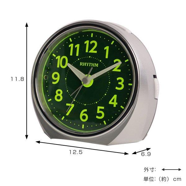 目覚まし時計 ライト付 ルーク （ 置時計 インテリア アナログ