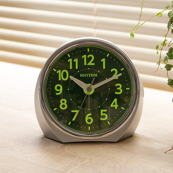 目覚まし時計 ライト付 ルーク （ 置時計 インテリア アナログ