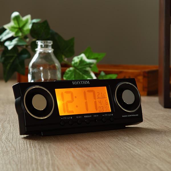 目覚まし時計 電波時計 アラーム音20種類選択機能付 フィットバトラー