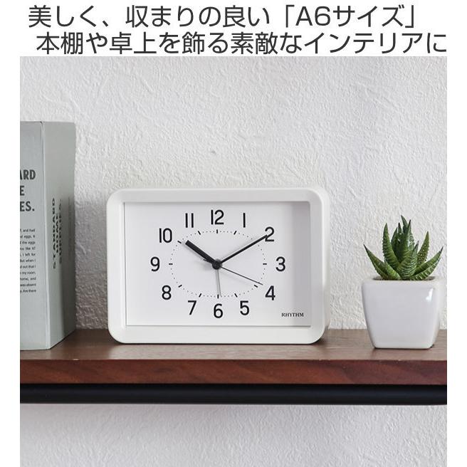 RHYTHM 掛け時計 掛置兼用タイプ A Series A6 プラ枠 置き時計 （ 時計