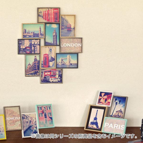 フォトフレーム L判 多面 4枚 壁掛け 卓上 写真立て ブリストル