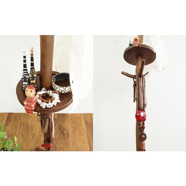 ポールハンガー アジアンテイスト 天然木 チーク材 高さ180cm