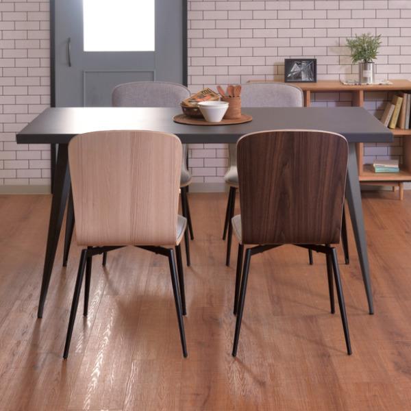 ダイニングチェア 座面高45cm チェア ファブリック 布張り スチール脚