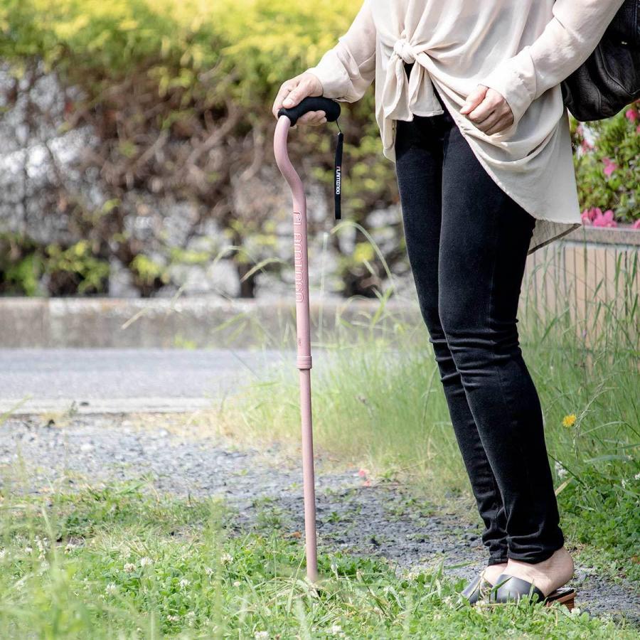 フジホーム 杖 フラミンゴN ステッキ 軽量 伸縮 女性 おしゃれ 介護