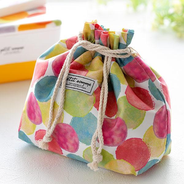 モデル 弁当袋 ランチバッグ 保冷 巾着袋 プチ ランチ巾着 保冷バッグ お弁当入れ ソム お弁当袋