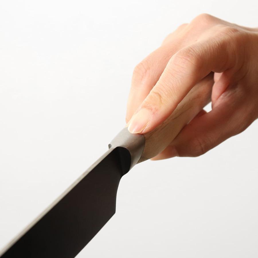 三徳包丁 17.5cm バイアキッチン ナチュラルブラック 木柄 日本製