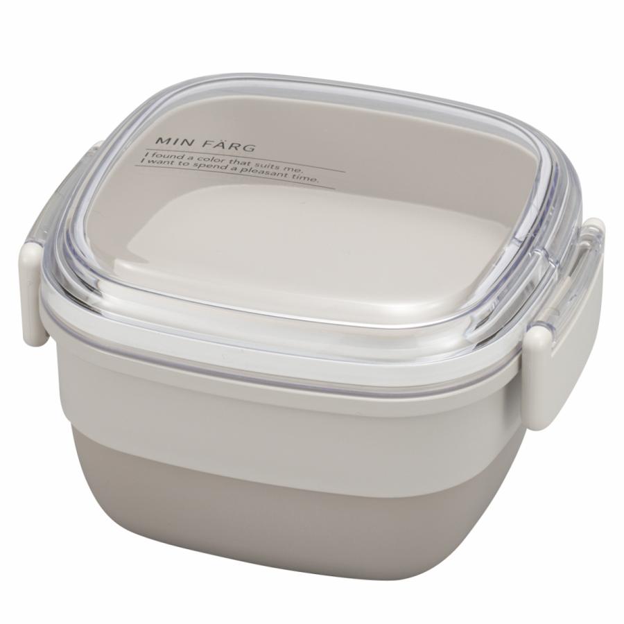 宮本産業 お弁当箱 抗菌 2段 2点ロック MIN FARG スクウェアランチ