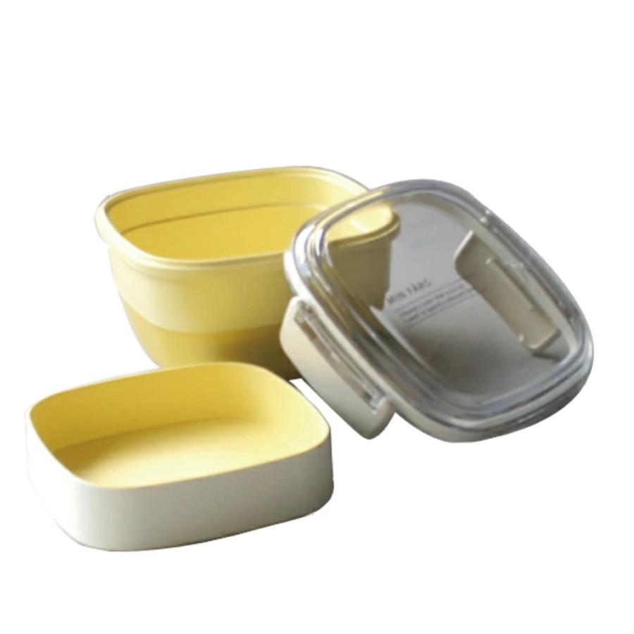 宮本産業 お弁当箱 抗菌 2段 2点ロック MIN FARG スクウェアランチ