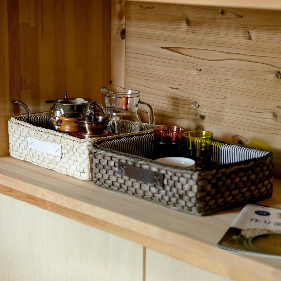 ちどり産業 バスケット 布付きメイズバスケット ハーフ 約幅36×奥行き