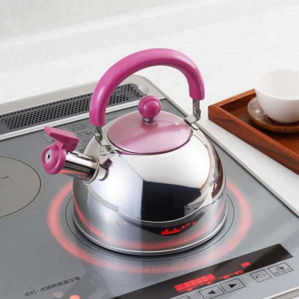 やかん ヨシカワ ヤカン 1.8L わ・とーん（和色） IH200V対応 笛吹きケトル