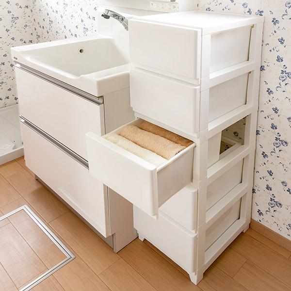 チェスト 幅34×奥行41.5×高さ106.1cm 5段 （ プラスチック