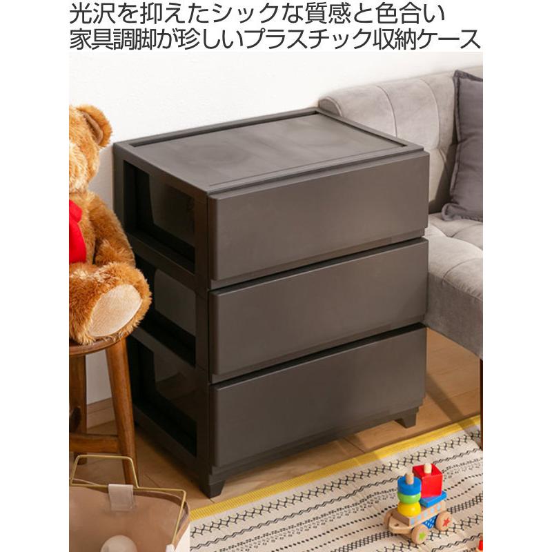 チェスト 幅54×奥行41.5×高さ66.1cm 3段 ワイド （ プラスチック